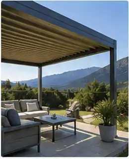 Pergola avec vue montagne